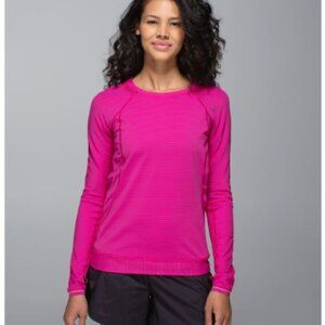 EC Lululemon Run For Gold Long Sleeve - Jewelled Magenta - Size 4